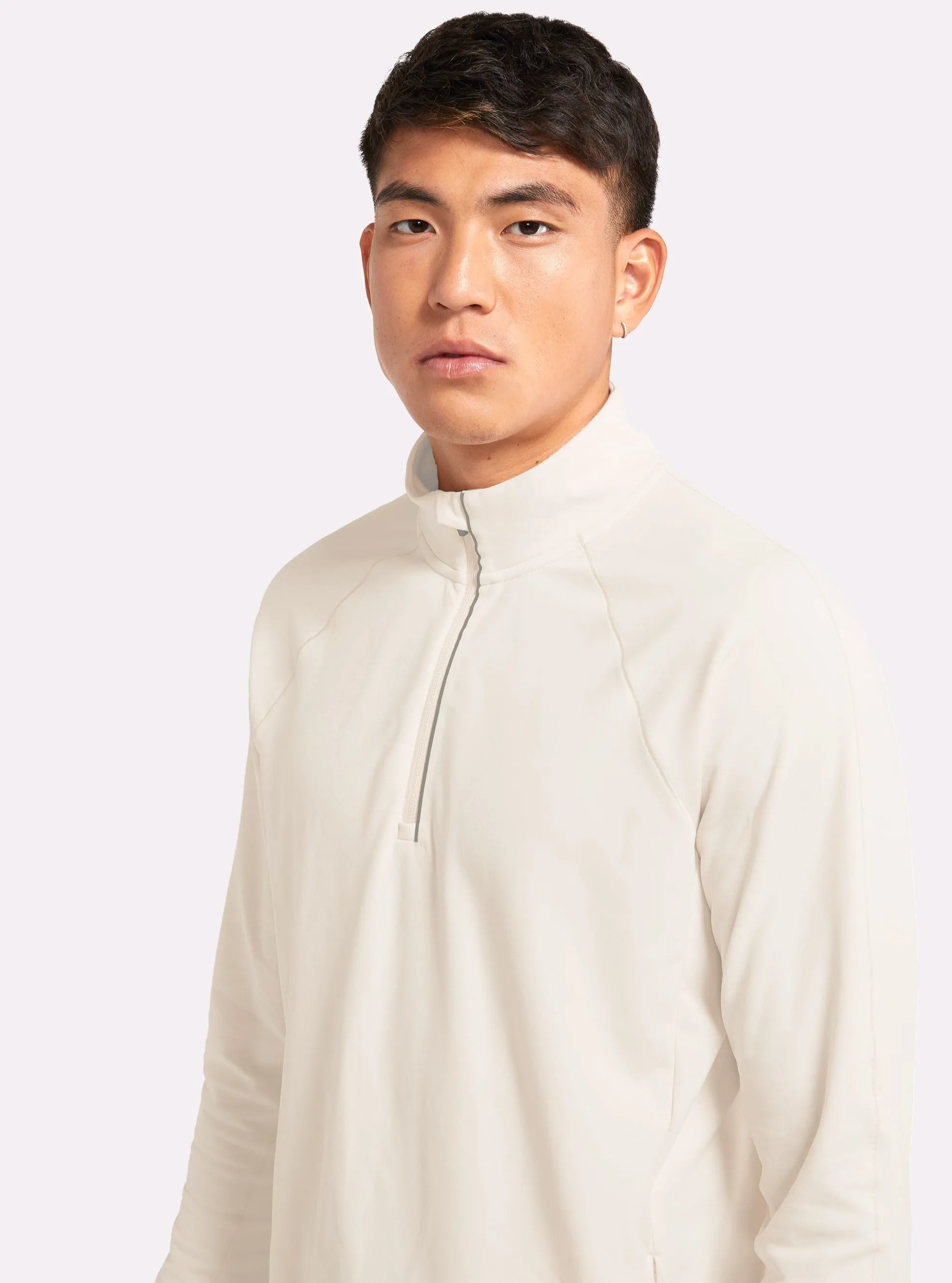 ALRN Hi Viz 1/4 Zip - White Sand