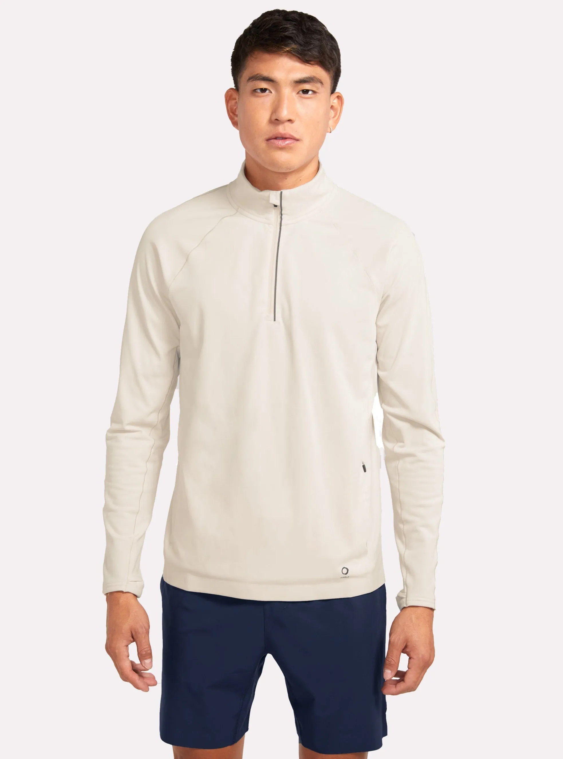 ALRN Hi Viz 1/4 Zip - White Sand