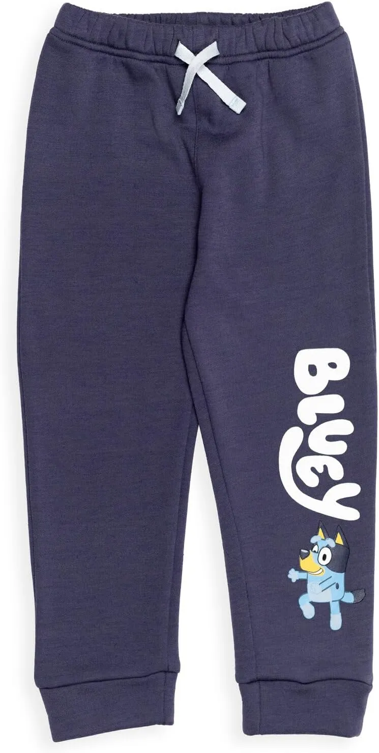 Bluey Fleece Pullover Hoodie and Pants Outfit Set Toddler to Little Kid Sizes (2T - 7-8)