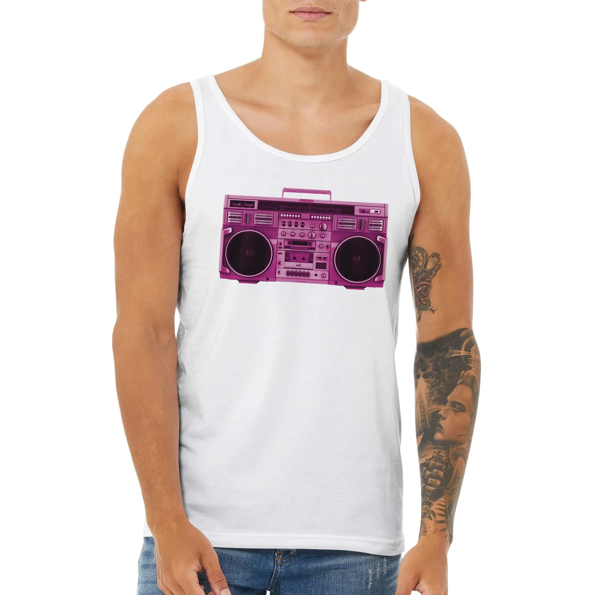 Boom Box Pink  -  Premium Unisex Tank Top