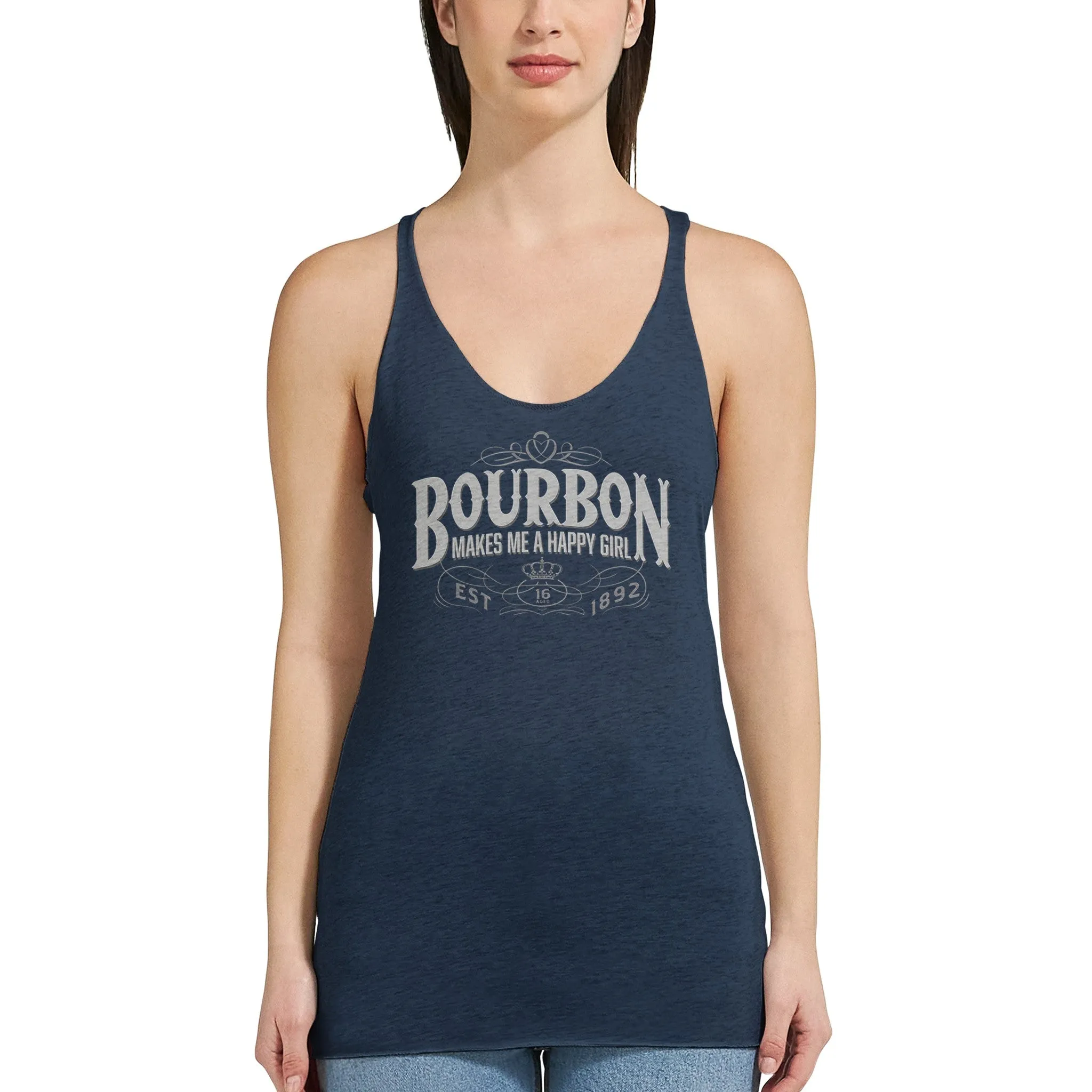Bourbon Makes Me A Happy Girl  -  Women's Racerback Tank Top