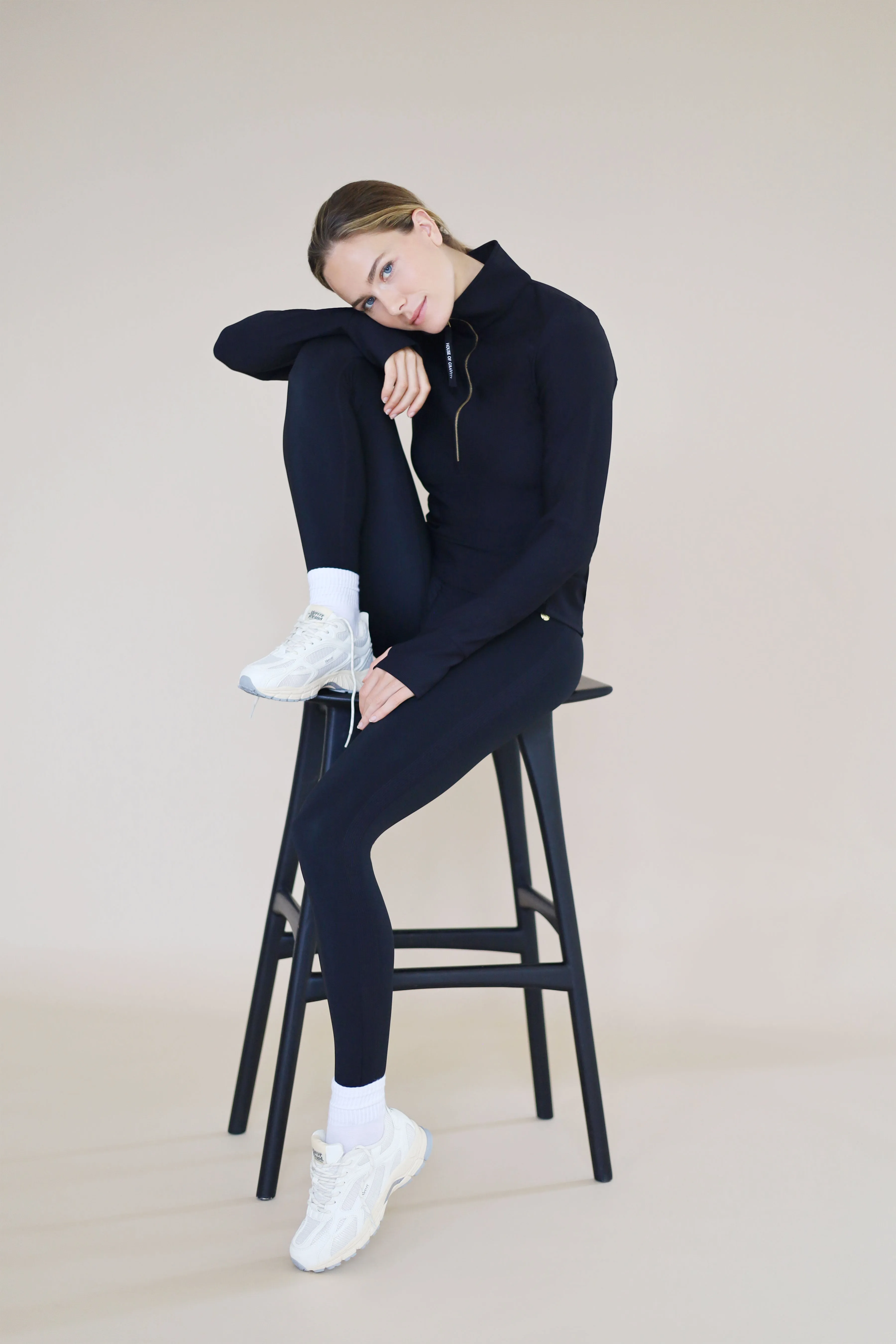 Long Sleeve Rib Zipper