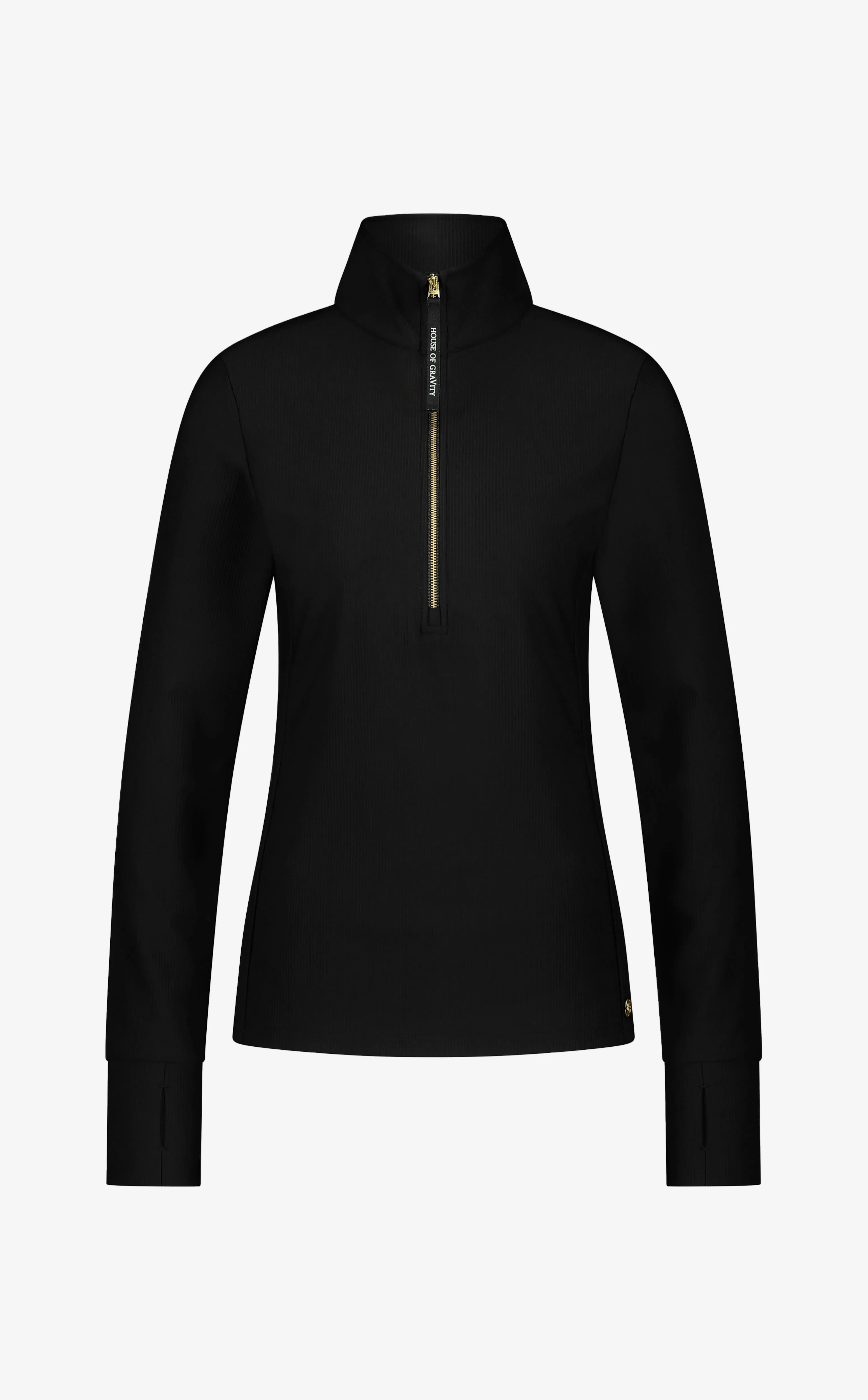 Long Sleeve Rib Zipper