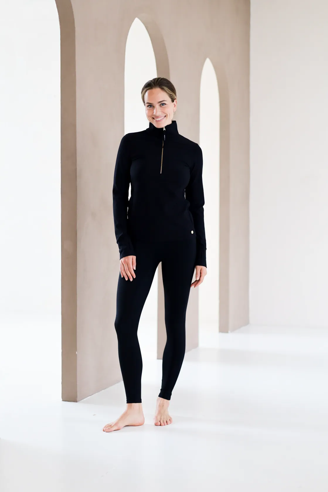 Long Sleeve Rib Zipper