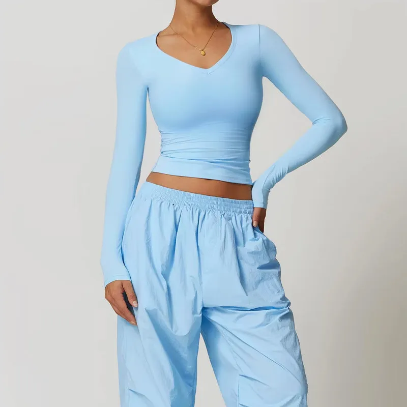 Long Sleeve Workout Crop Top