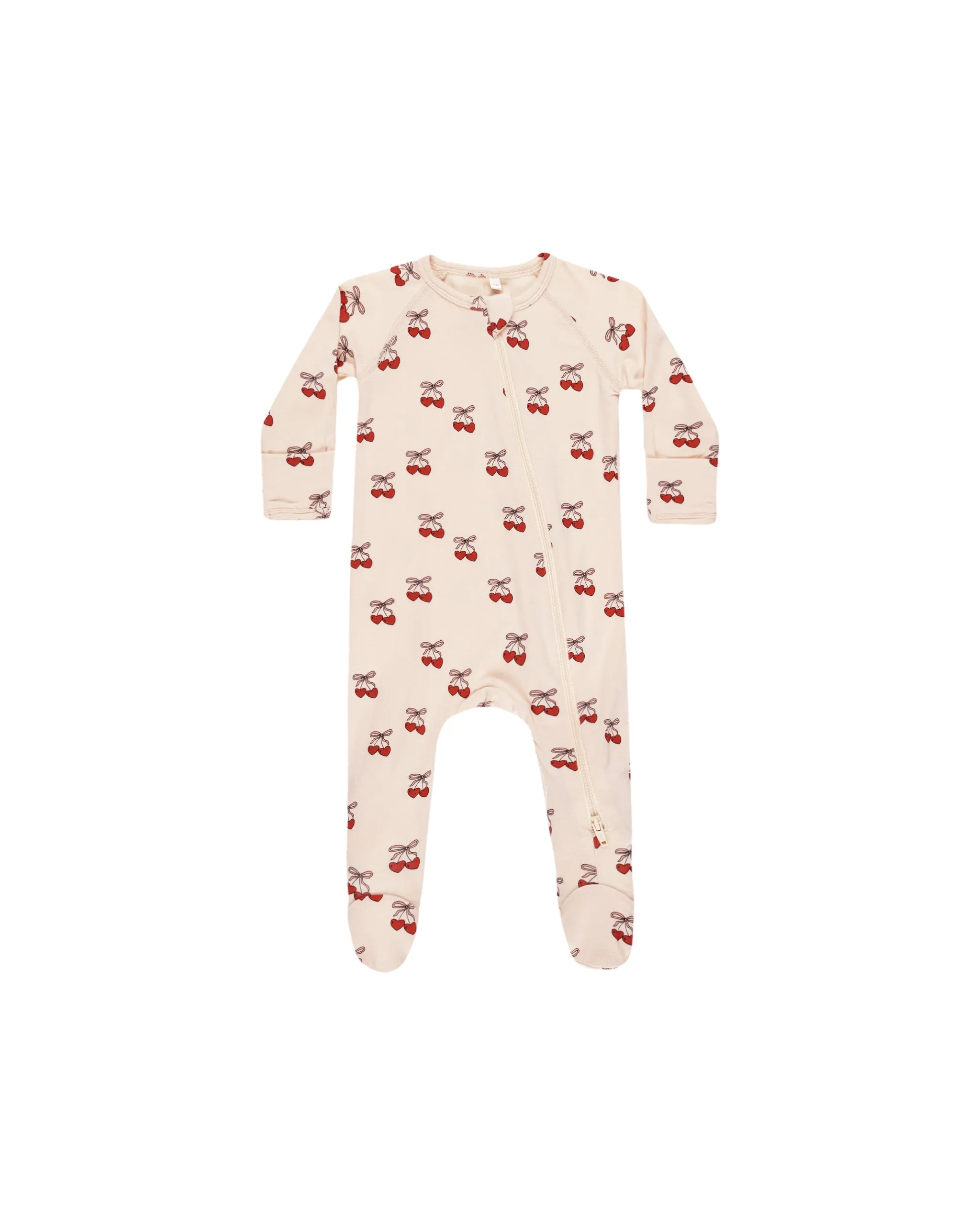 Mon Amour Bamboo Zip Footie in Antique