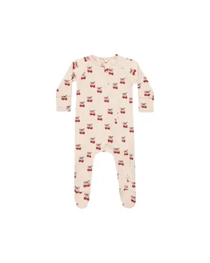 Mon Amour Bamboo Zip Footie in Antique