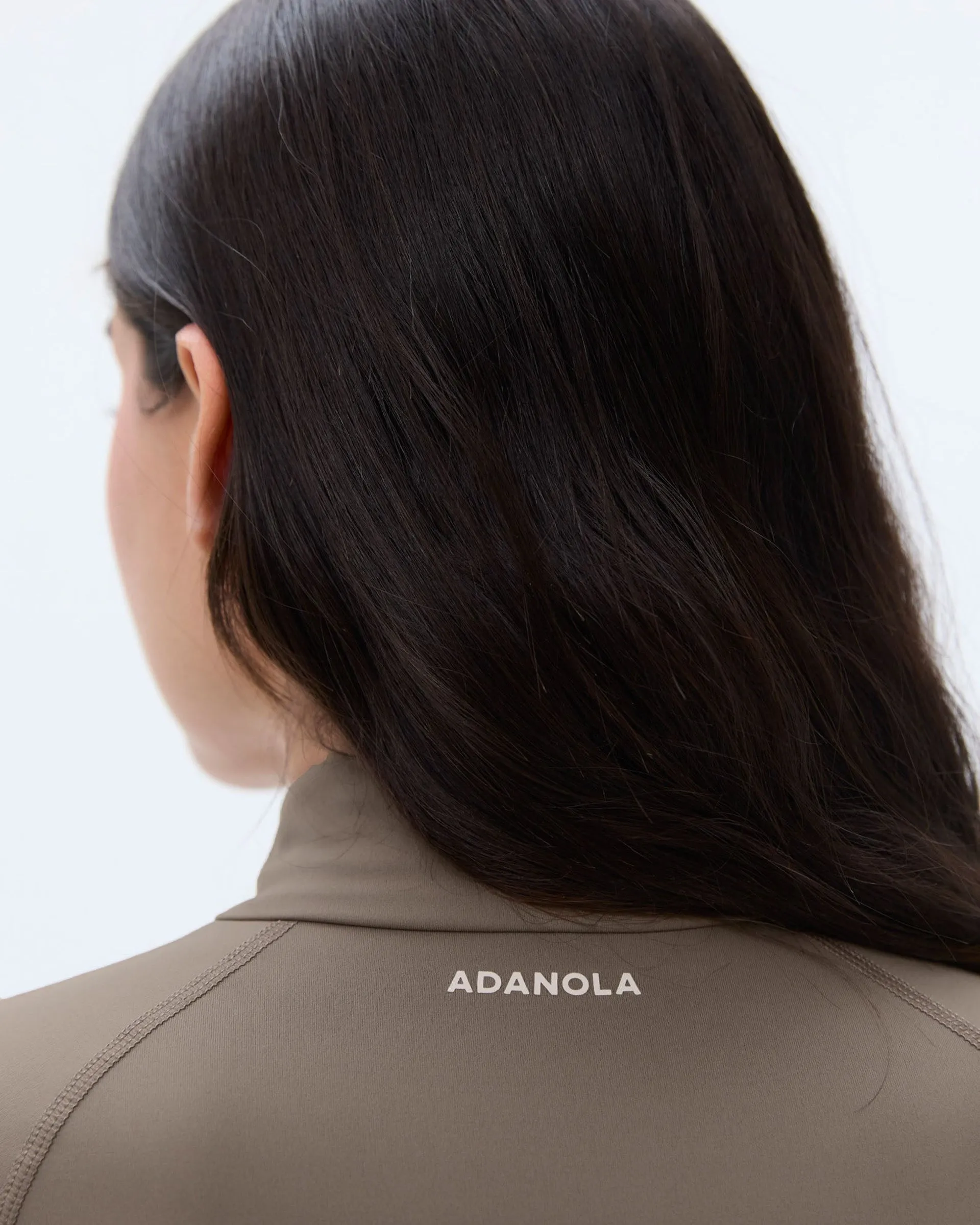 Ultimate Long Sleeve Quarter Zip Top - Cocoa Brown