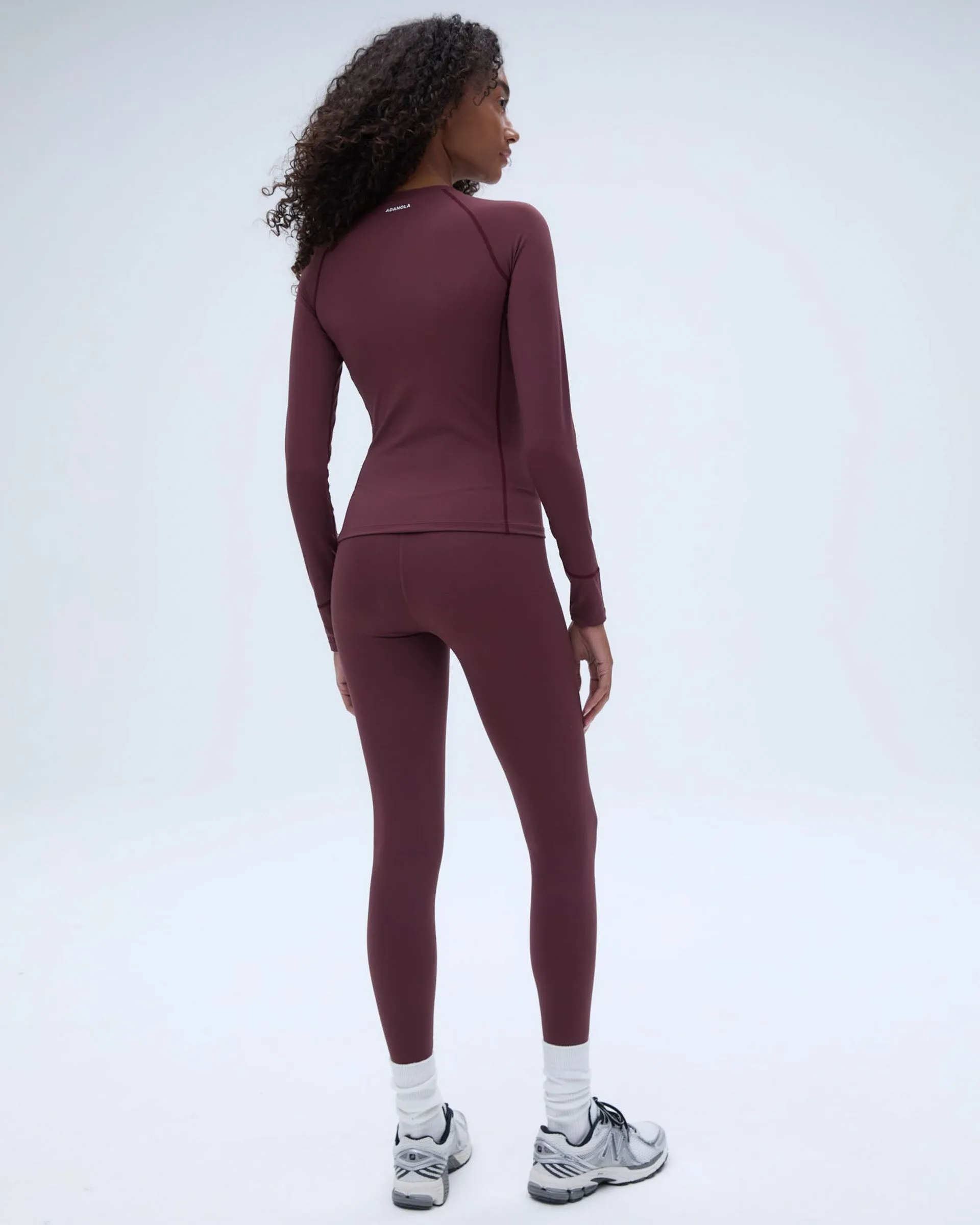 Ultimate Long Sleeve Seam Detail Top - Burgundy