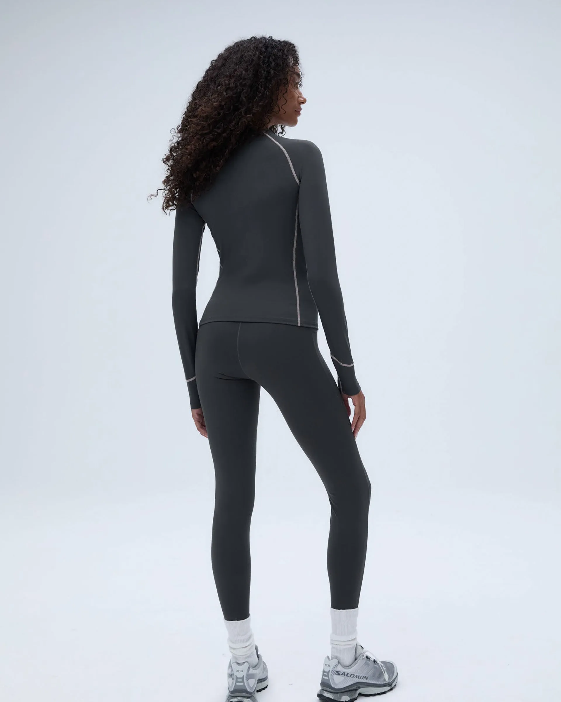 Ultimate Long Sleeve Seam Detail Top - Graphite Grey