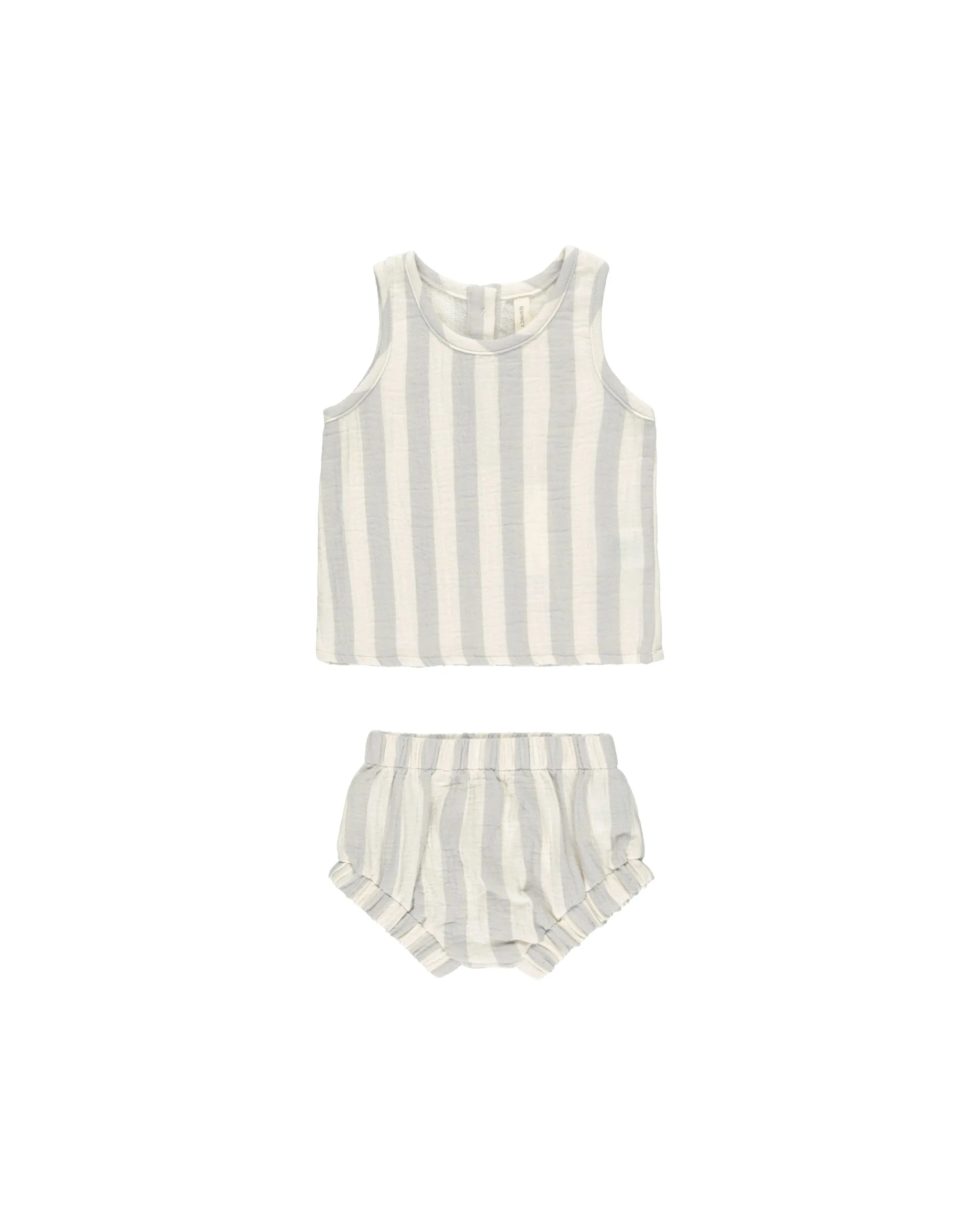 Woven Tank   Short Set in Sky Stripe