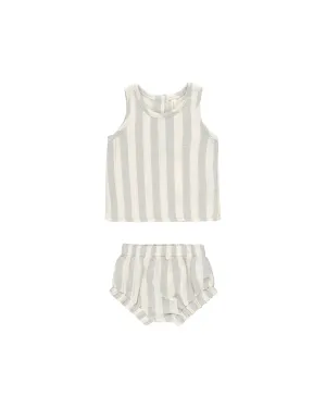 Woven Tank   Short Set in Sky Stripe
